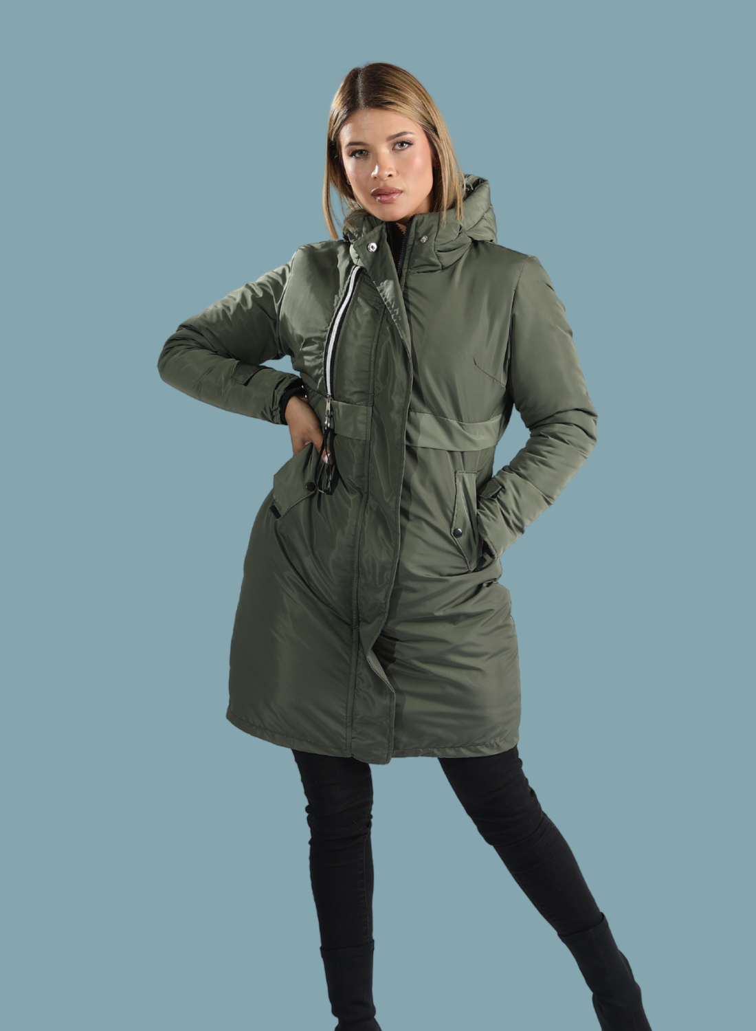 Parka Larga Reversible – Sofisticación y Confort