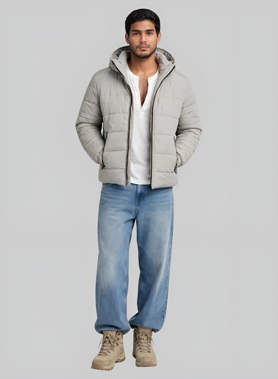 Chaqueta acolchada gris claro para hombre EMPORIA INOLVIDABLE