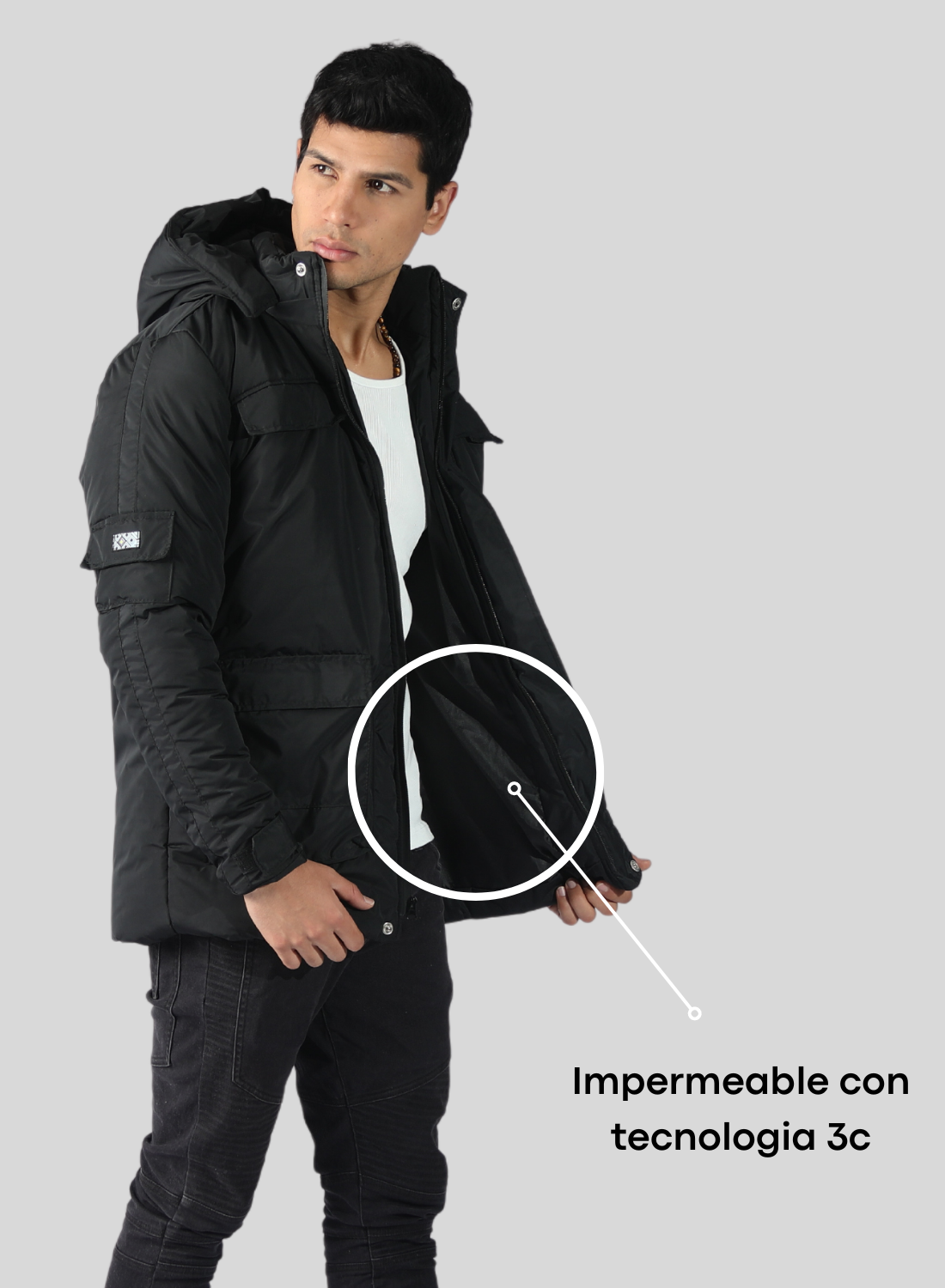 PARKA DE HOMBRE TERMICA 5 BOLSILLOS