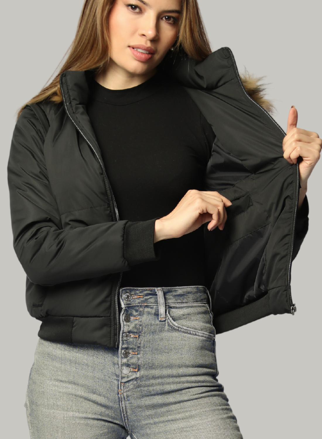 CHAQUETA ADAPTABLE A CHALECO CON CAPOTA REMOVIBLE