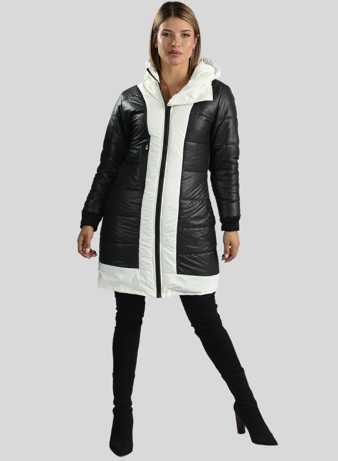 Parka Larga Reversible – Sofisticación y Confort