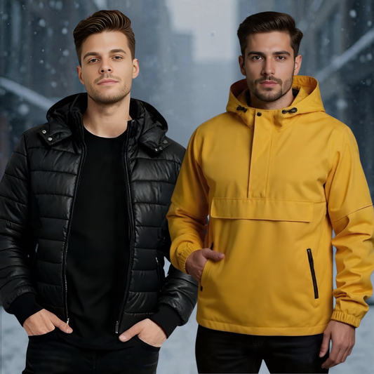 Dúo Esencial (incluye Chaqueta elite negra + Chaquela ligth Amarillo)