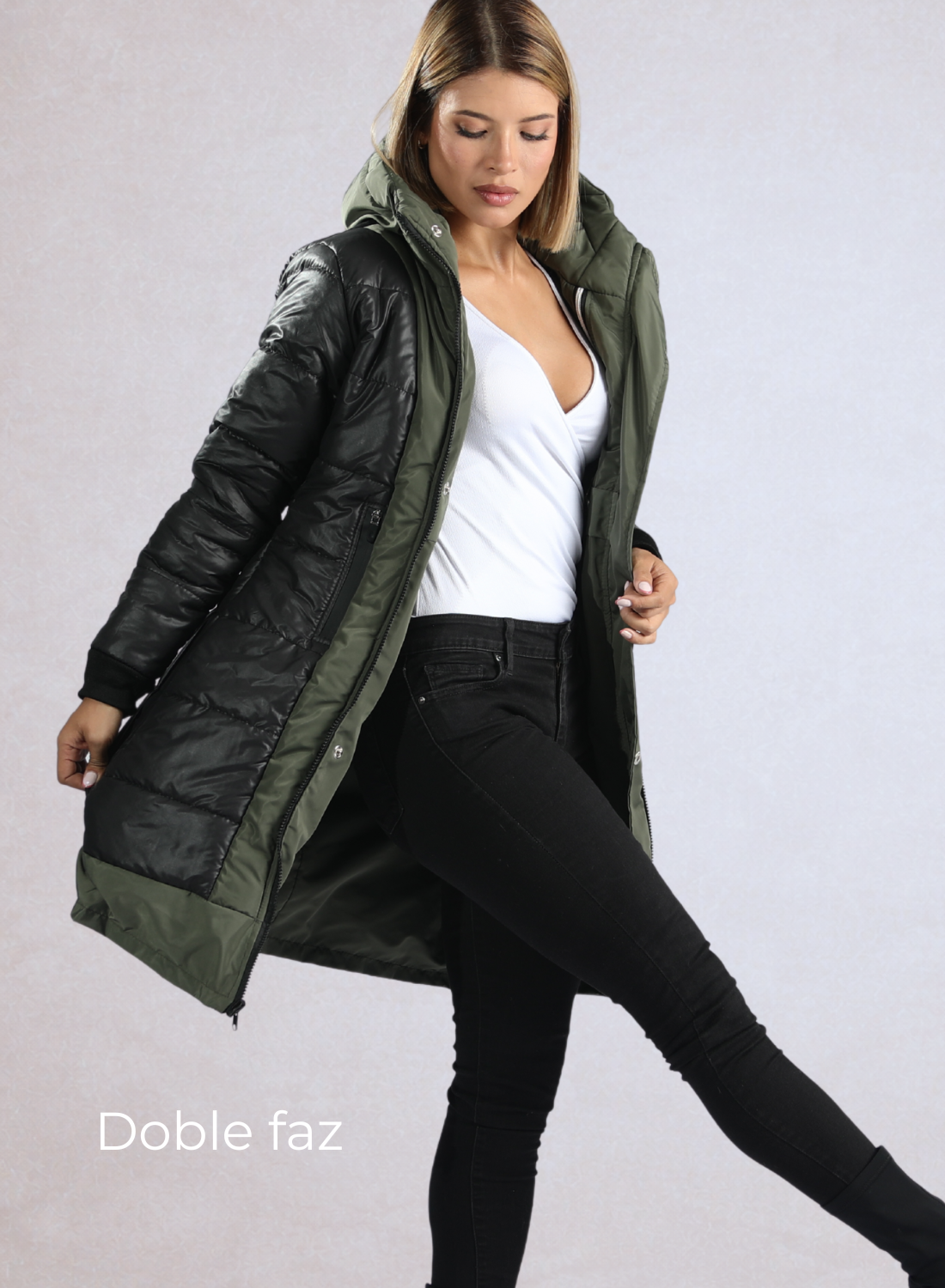 Parka Larga Reversible