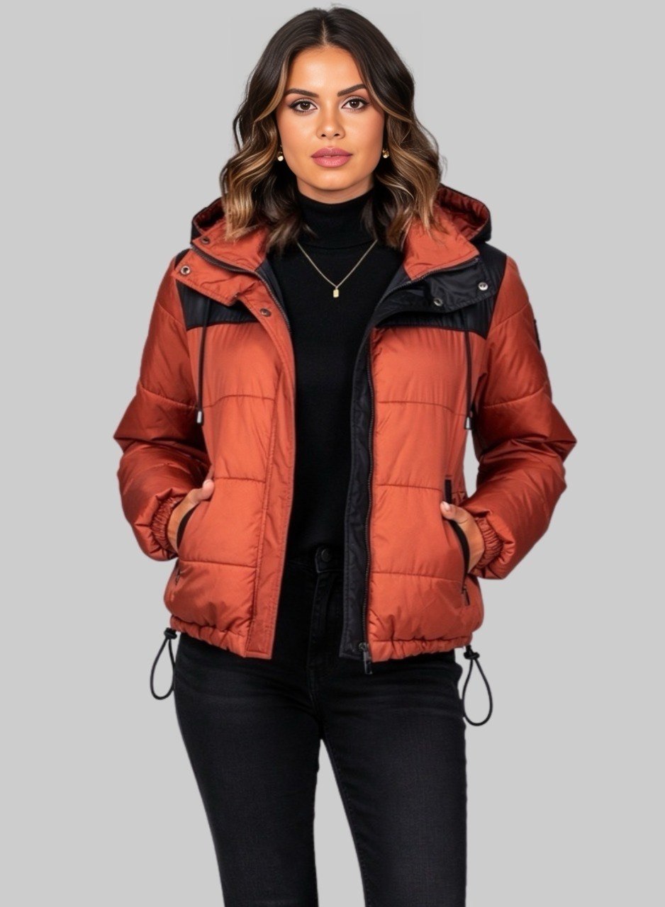 Chaqueta Puffer Corta Bicolor