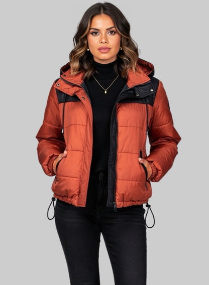 Chaqueta Puffer Corta Bicolor