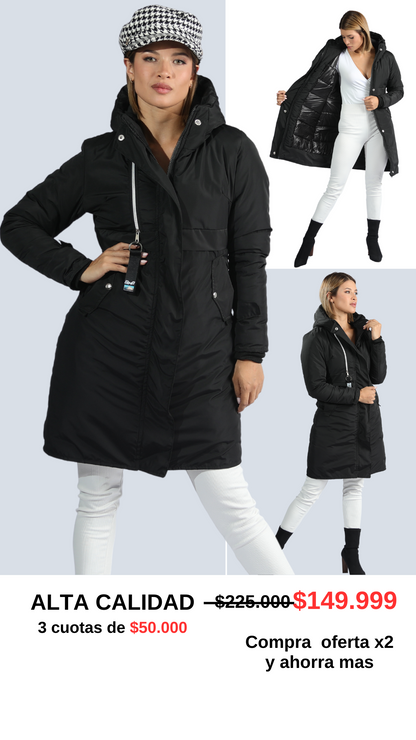 Parka Larga Reversible – Sofisticación y Confort
