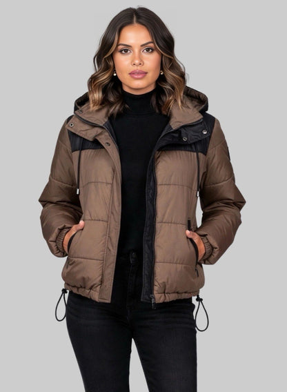 Chaqueta Puffer Corta Bicolor