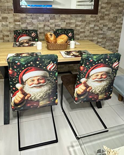 Set de fundas para sillas + Individuales comedor Navideños