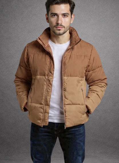 Chaqueta Puffer Bicolor Hombre