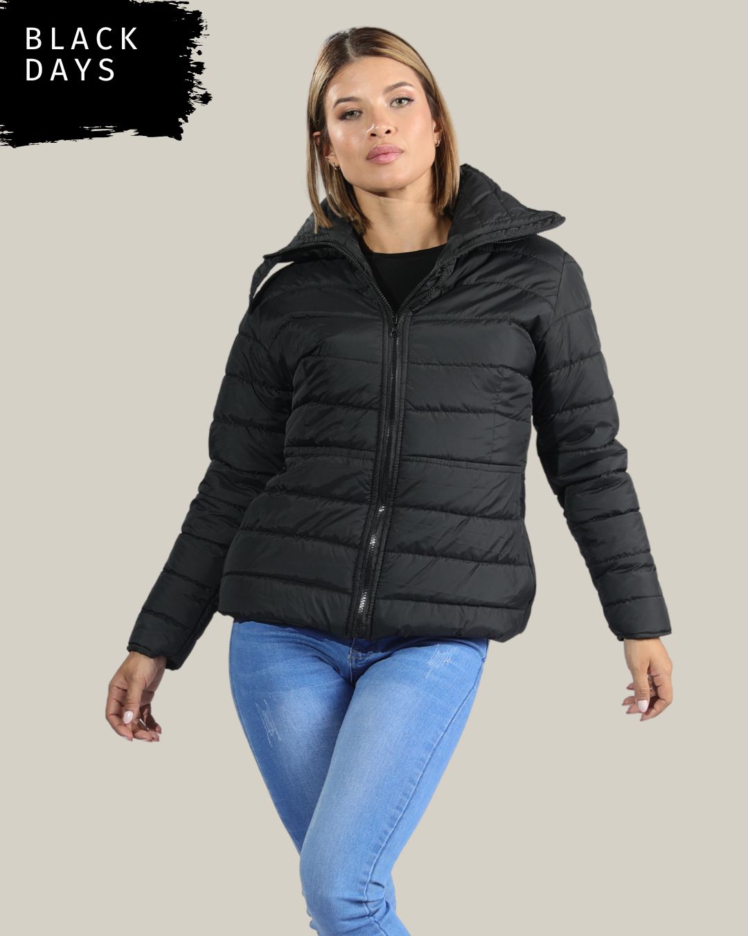 Chaqueta cuello alto