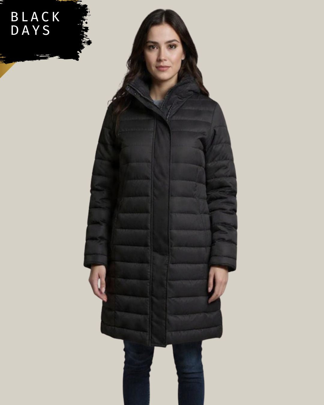 Abrigo Puffer Largo Mujer