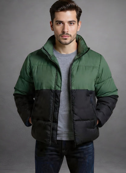 Chaqueta Puffer Bicolor Hombre