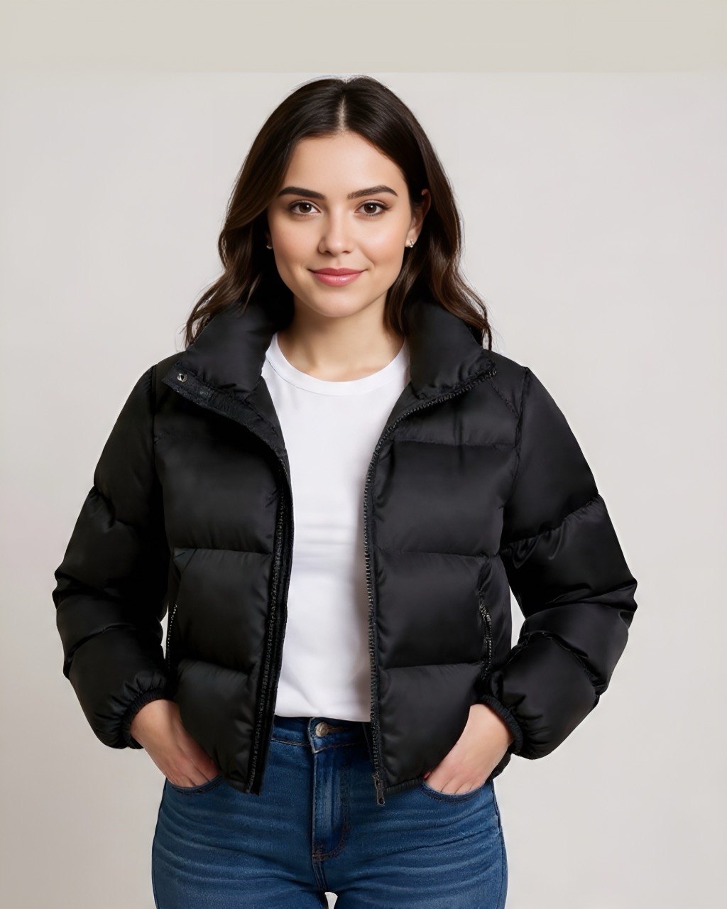 CHAQUETA CORTA SEMI OVERSIZE