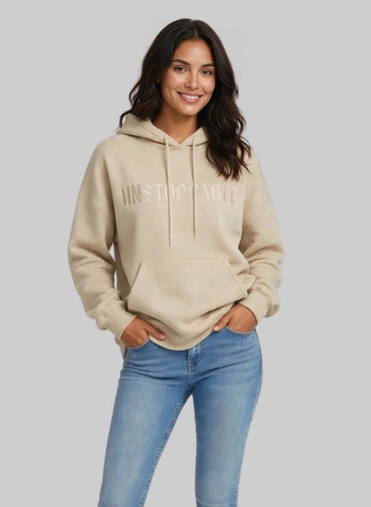 Hoodie con capota  kamel en algodon unstoppable para mujer INOLVIDABLE