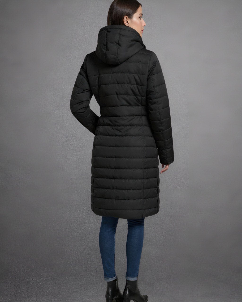 Abrigo Puffer Largo Mujer