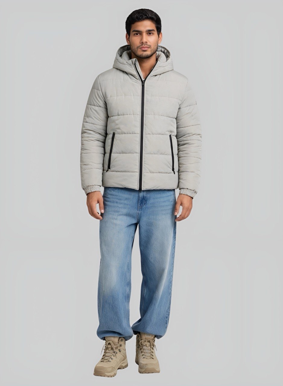 Chaqueta acolchada gris claro para hombre EMPORIA INOLVIDABLE