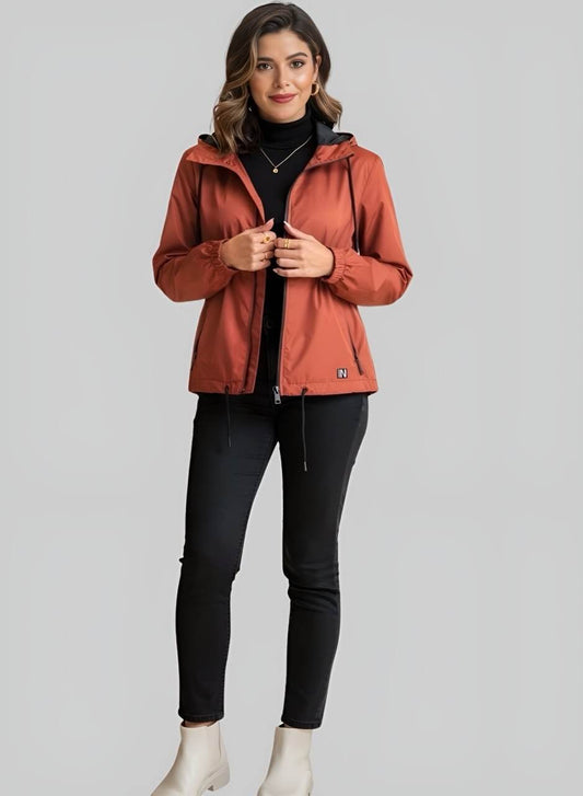 Chaqueta ligera terracota aurora para mujer INOLVIDABLE