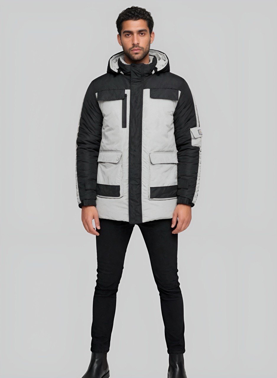 Gaban parka acolchado bicolor para hombre INOLVIDABLE