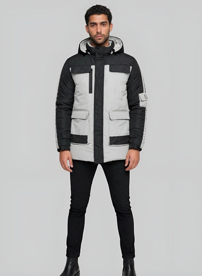 Gaban parka acolchado bicolor para hombre INOLVIDABLE