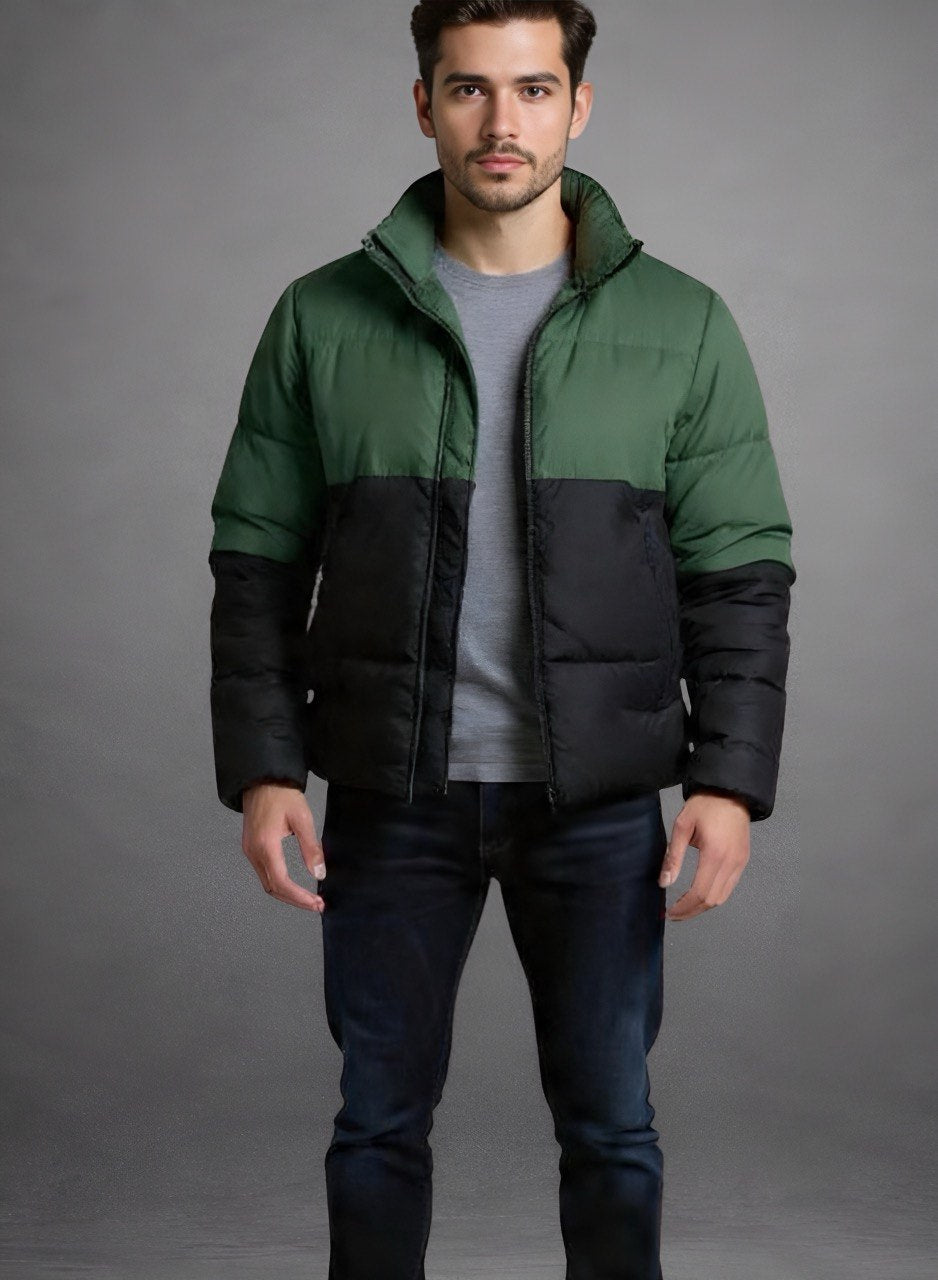Chaqueta Puffer Bicolor Hombre
