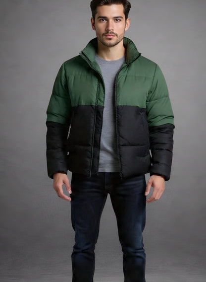 Chaqueta Puffer Bicolor Hombre
