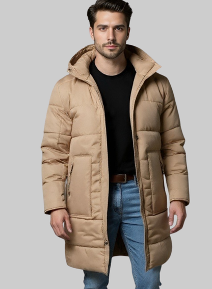 Gabán Puffer Largo Hombre