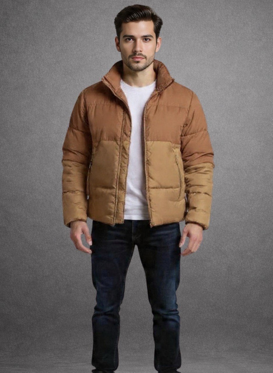 Chaqueta Puffer Bicolor Hombre