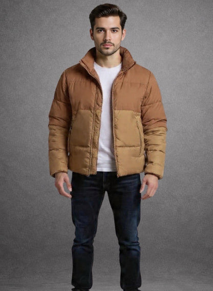 Chaqueta Puffer Bicolor Hombre