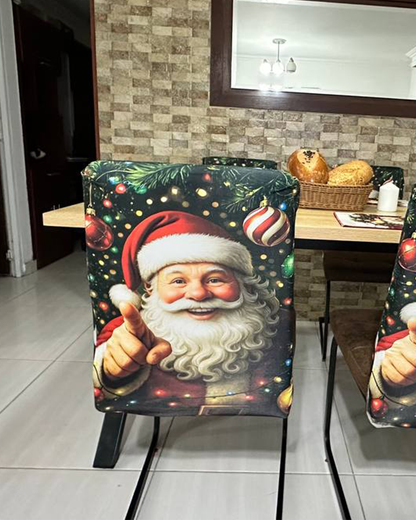Set de fundas para sillas + Individuales comedor Navideños