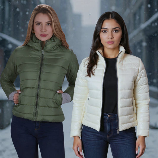 Dúo Esencia (Incluye Chaqueta de guantes verde y Chaqueta Mnort Marfil