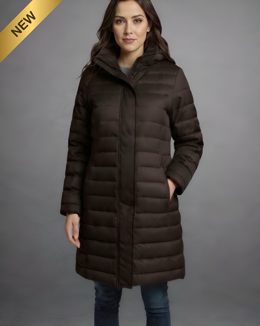 Abrigo Puffer Largo Mujer