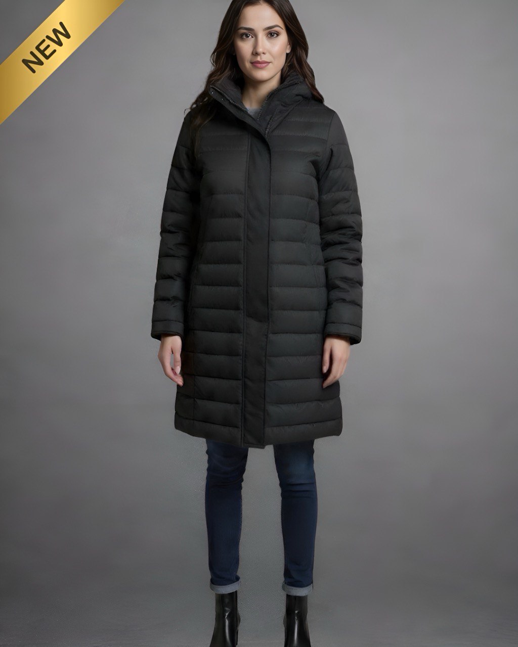 Abrigo Puffer Largo Mujer