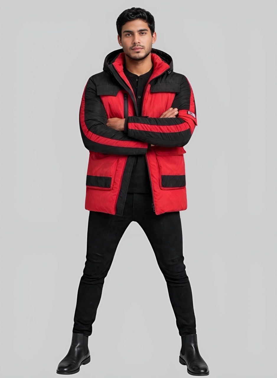 Gaban parka acolchado bicolor para hombre INOLVIDABLE
