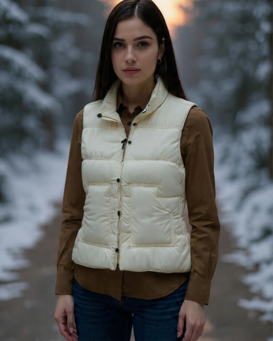 CHALECO CORTO CON BOLSILLOS