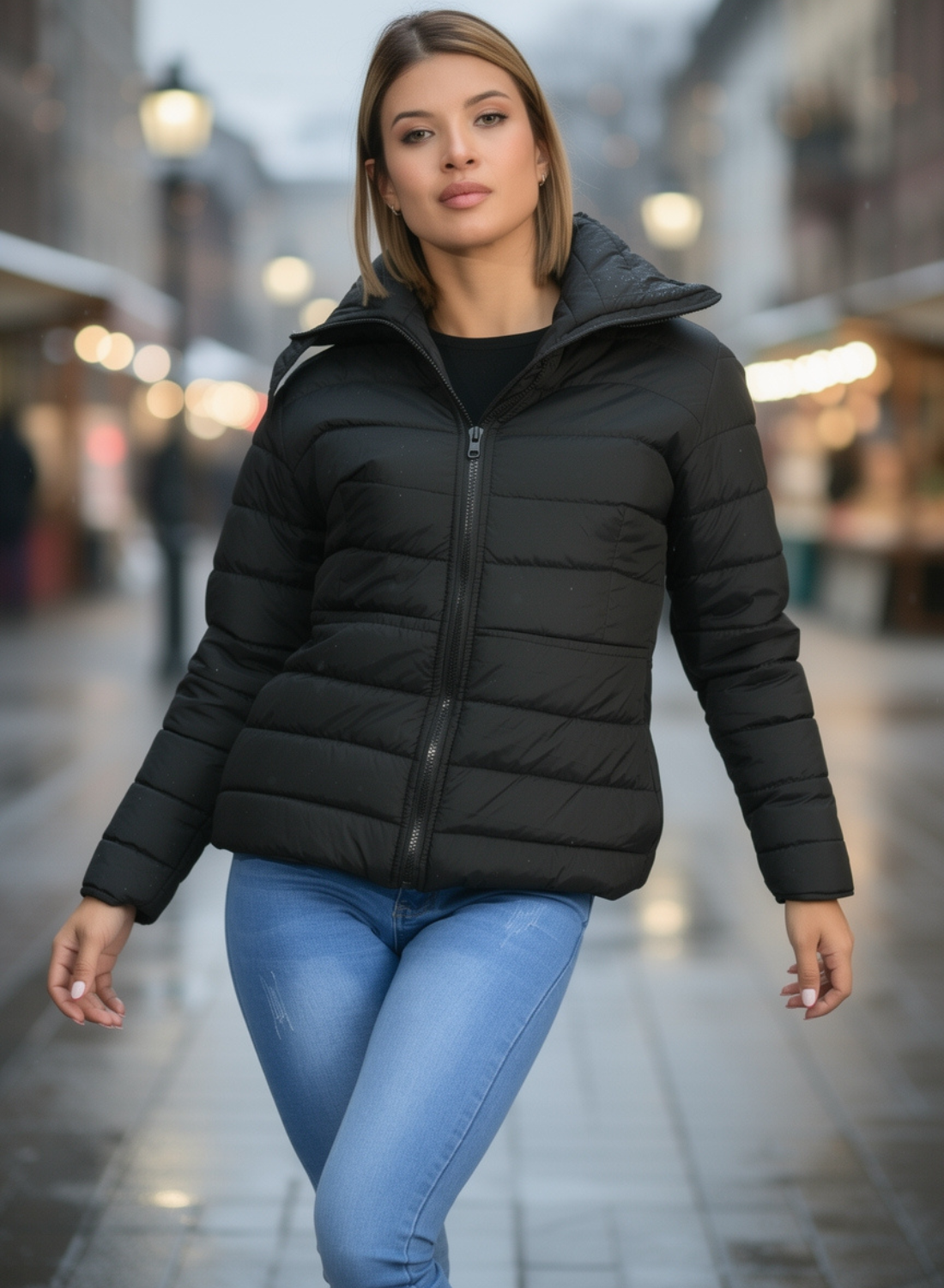 Chaqueta cuello alto