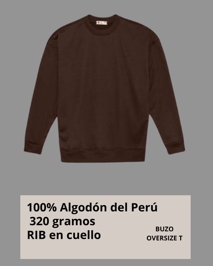 Buzo Oversize sin capota  320g