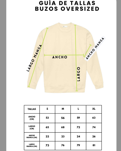 Buzo Oversize sin capota  320g