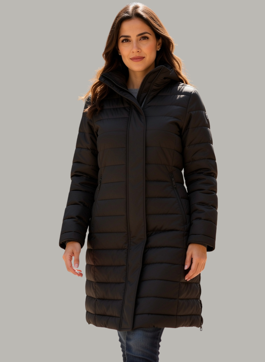Abrigo Puffer Largo Mujer