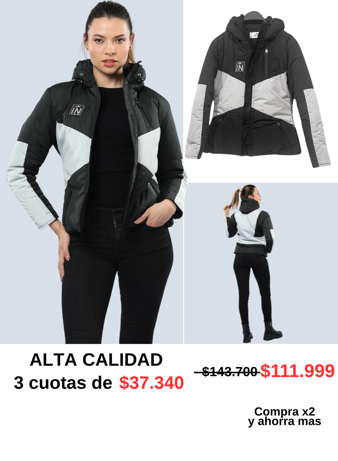 CHAQUETA MOSCU BICOLOR