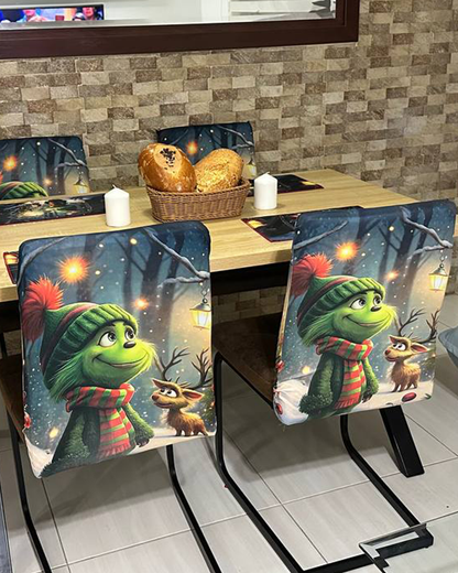 Set de fundas para sillas + Individuales comedor Navideños