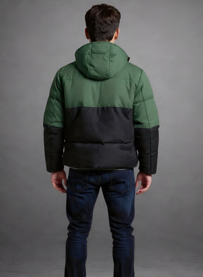 Chaqueta Puffer Bicolor Hombre