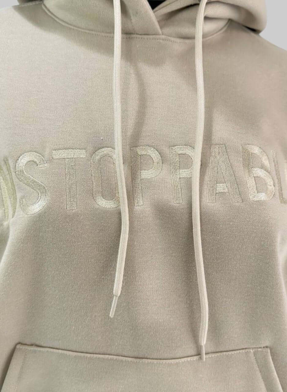 Hoodie con capota  kamel en algodon unstoppable para mujer INOLVIDABLE
