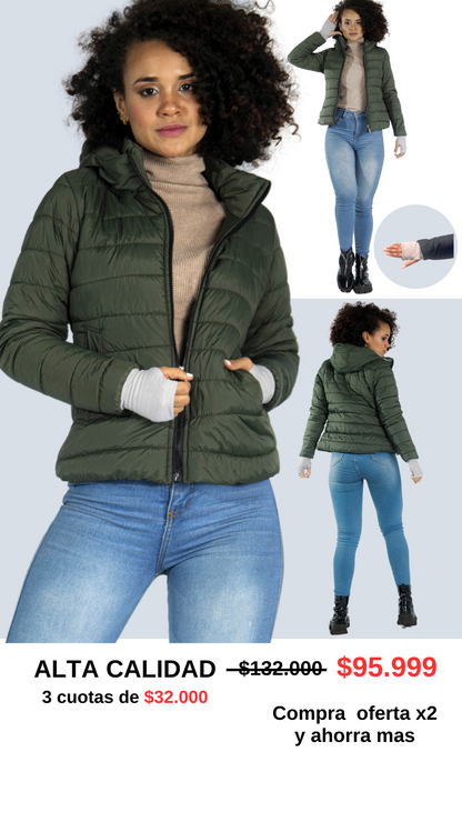 CHAQUETA  CON GUANTES AJUSTABLES