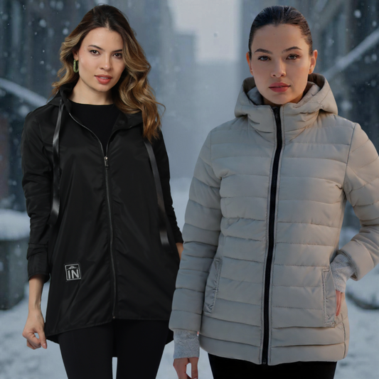 Dúo Boreal (Incluye Capa ultraligera Negra + gabán de guantes Gris)