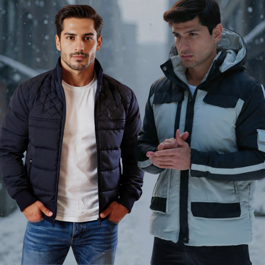 Dúo Esencial (Incluye chaqueta clasic azul + parka warrior gris)