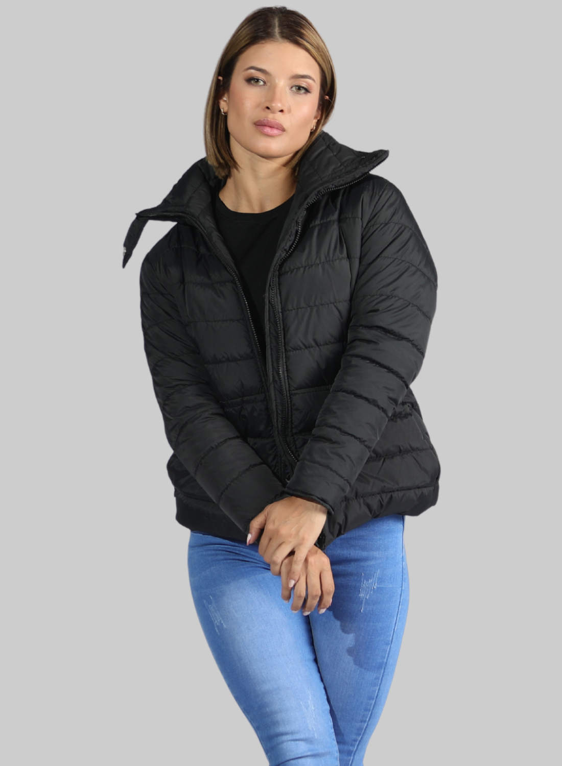 Chaqueta cuello alto