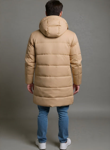 Gabán Puffer Largo Hombre