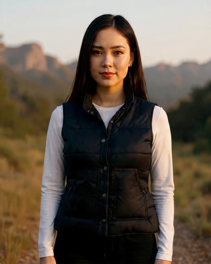 CHALECO CORTO CON BOLSILLOS