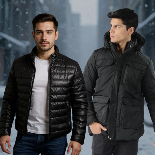Combo Black (parka warrior negra + Chaqueta Hnort negra)