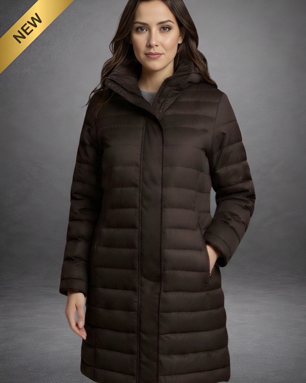 Abrigo Puffer Largo Mujer